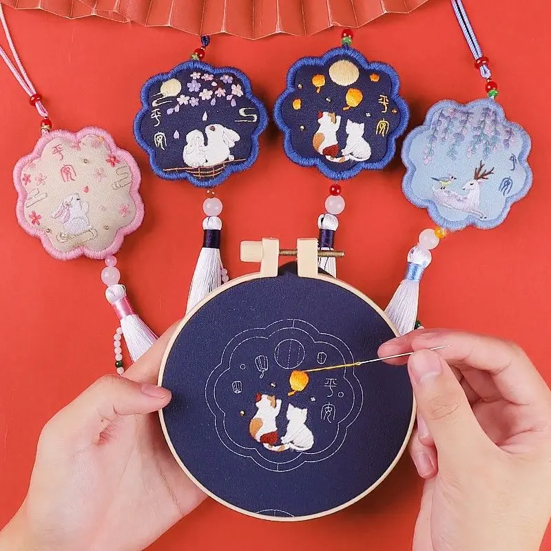 

Кошелек в виде животного, «сделай сам», вышивка Omamori, рукоделие, вышивка крестиком, подарочные аксессуары, рукоделие для рукоделия, ювелирны...