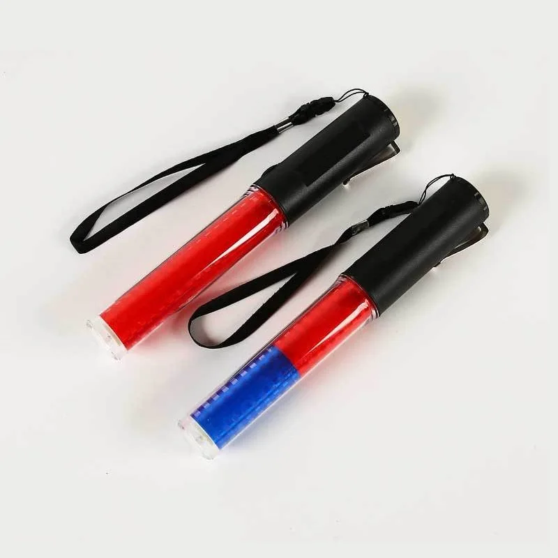 

26cm Rechargeable Hard PVC Police Road Traffic Baton Guide Concert Fluorescent Prompt Stick LED Warning Flashing Signal Light