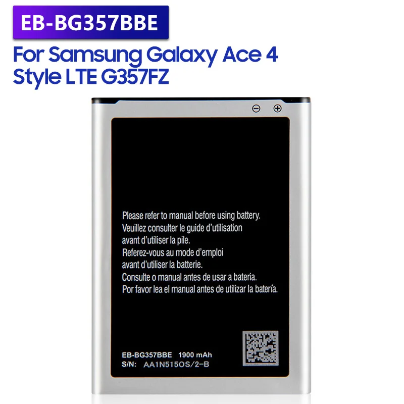 

Replacement Battery EB-BG357BBE For Samsung Ace 4 GALAXY Ace Style LTE G357 SM-G357FZ Rechargeable Battery 1900mAh