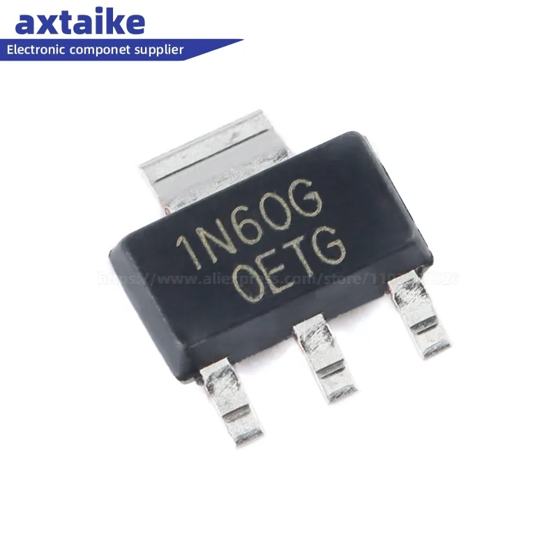 

10PCS 1N60 1N60G SOT-223 1A 600V N-channel MOS Field Effect Tube SMD Transistor FQT1N60C