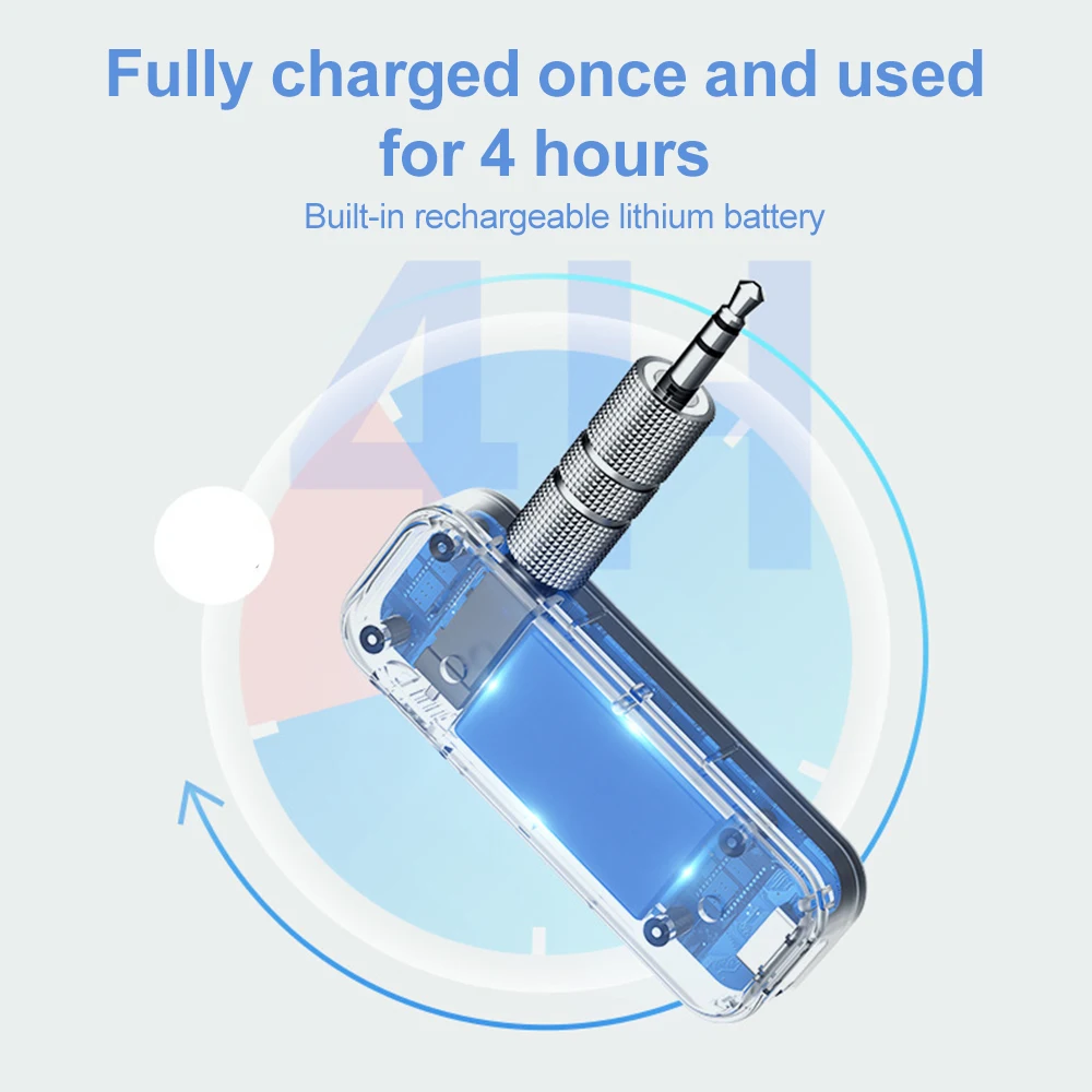 Фото Bluetooth 5.0 аудиоприемник-передатчик RT/TX 2-в-1, адаптер для телевизора, наушников, автомобиля, 3,5 мм AUX, Bluetooth-донгл для громкой связи №5