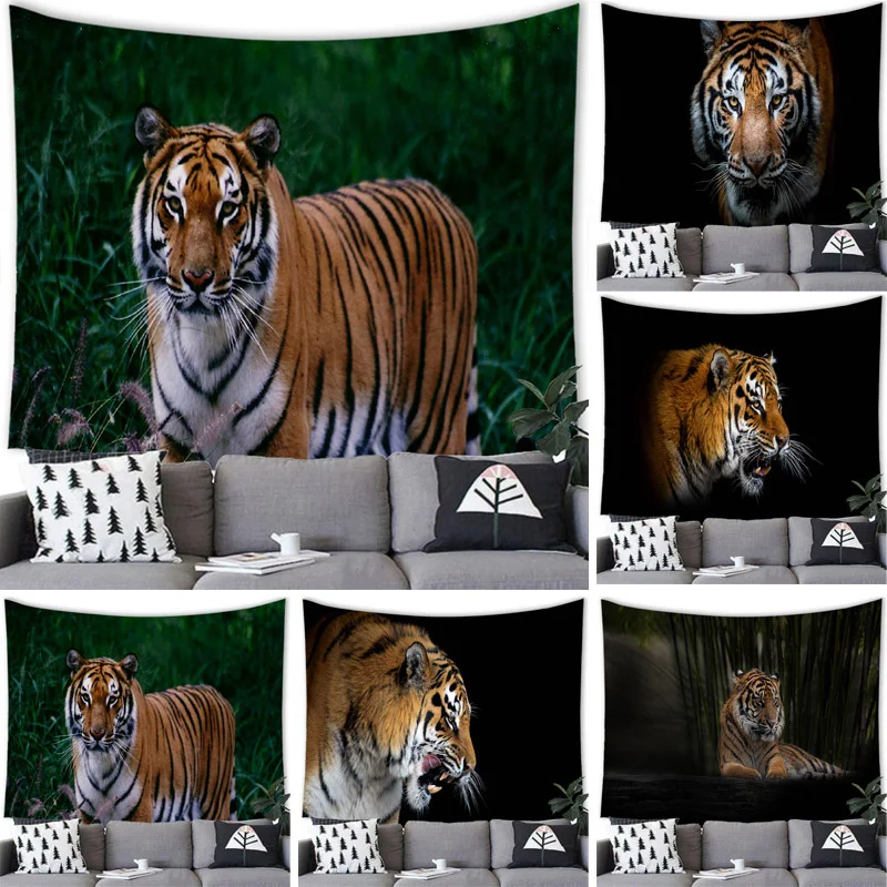 

Настенный подвесной тигровый декор, гобелен, настенный подвесной тигровый декор для вечеринки, домашнего декора, Настенный декор