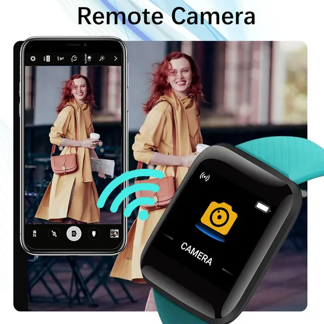 116 Smart Watch Women Men Smartwatch Fitness Tracker Music Control Sleep Monitor Watch Smart Clock For Android IOS Smart -Watch 5