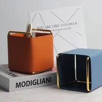 simple leather storage box desktop sundries storage light luxury style home decoration girl gift
