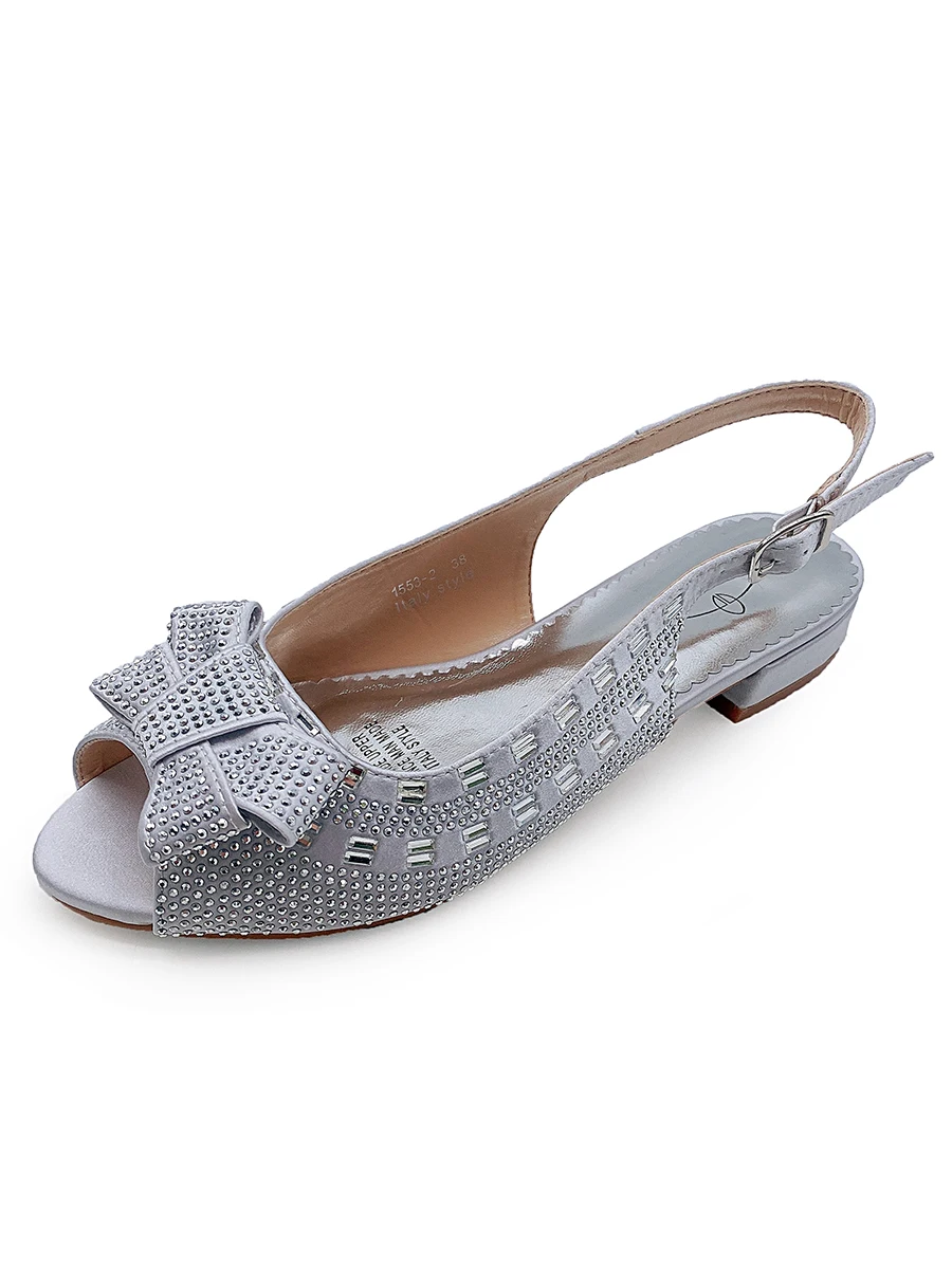 

Italian Stylish Wedge Sandals Designer Shoes 2023 Summer Chunky Wedge Heel Bowknot Bling Bling Rhinestone Lady Thick Heel Shoe