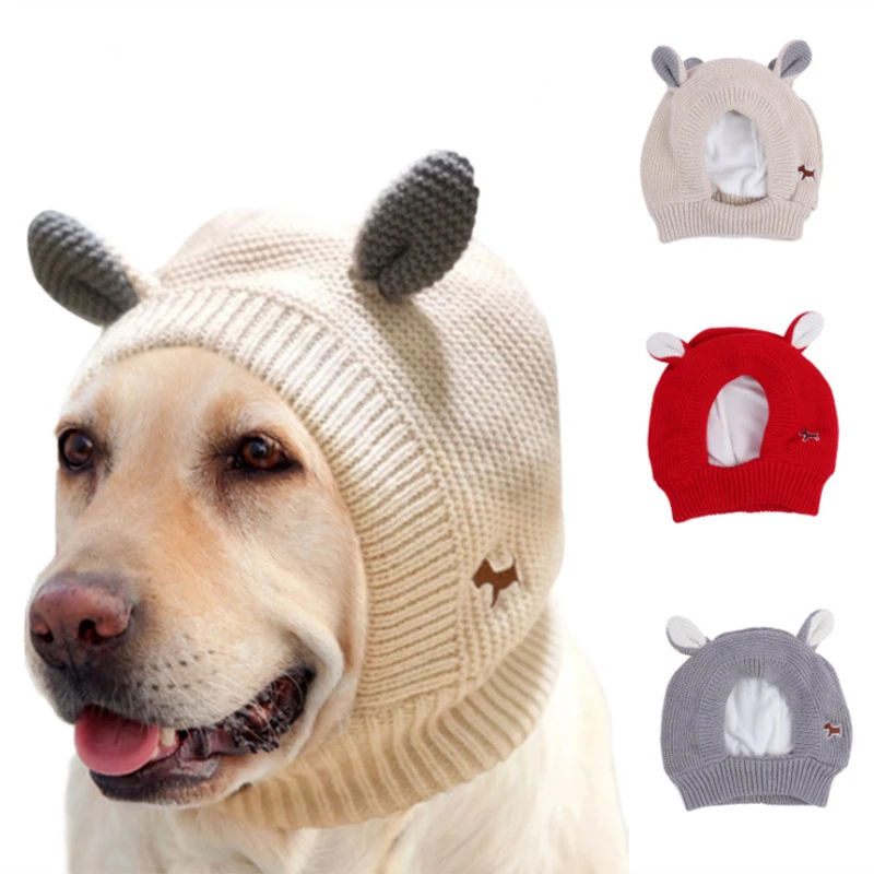 

For Large Relief Hat Warm Hats Medium Muffs Ear Noise Covers Earmuffs Ears Protection Dog Knitted Dogs Quiet Winter Anxiety Pet