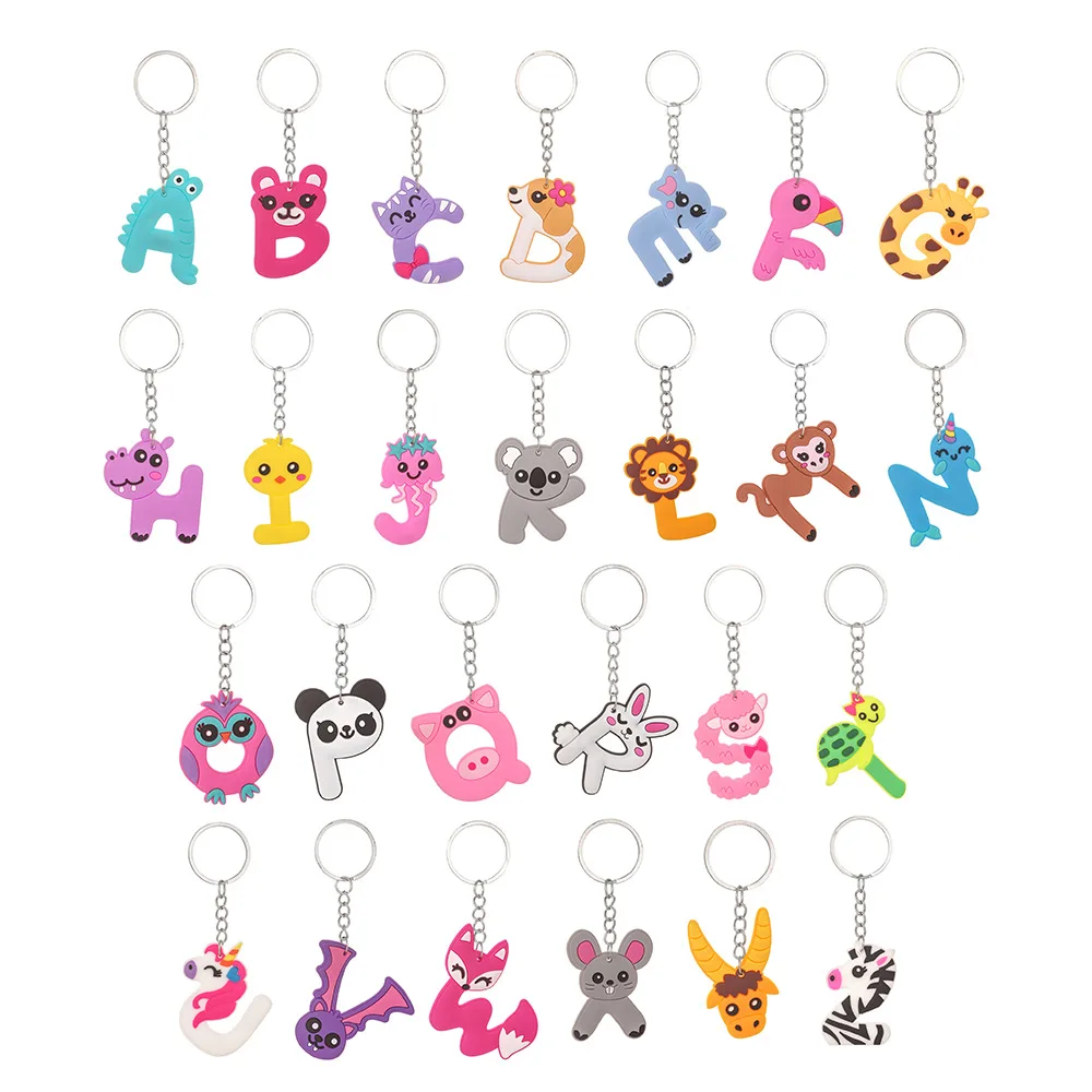

NEW Animal Alphabet Lore Keychain Toys English Letter Dolls Ornament Pendant Bag For Kids Children Educational Birthday Gifts