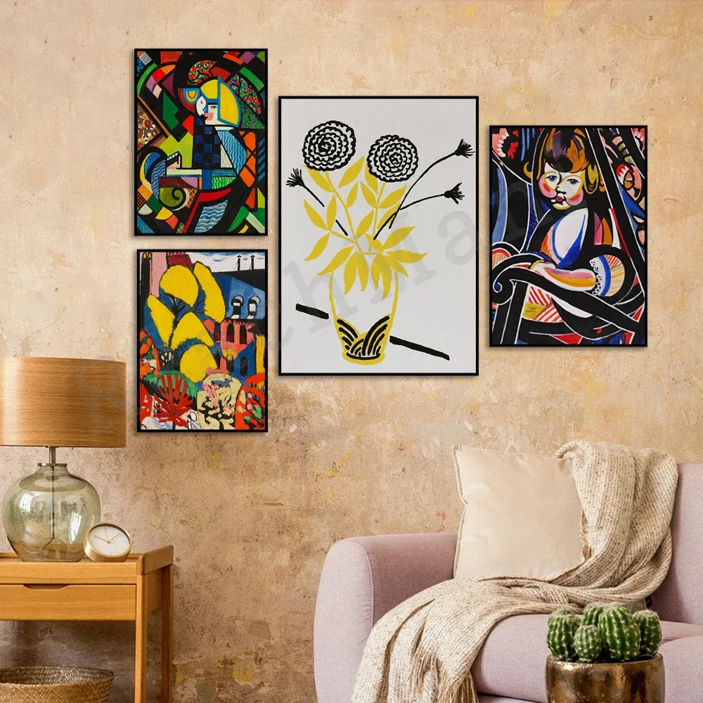 Генри Лейман Сашн дерево растение ребенок в кресле-качалке вазе букет