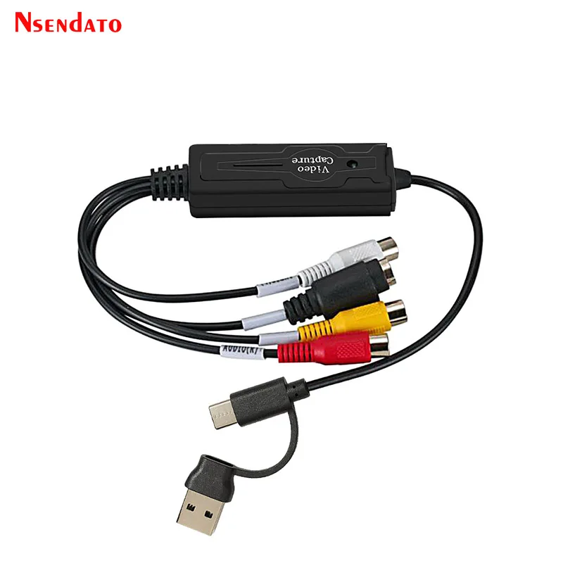 

Конвертер Nsendato USB 2.0 Type C AV RCA для видеозахвата 720P
