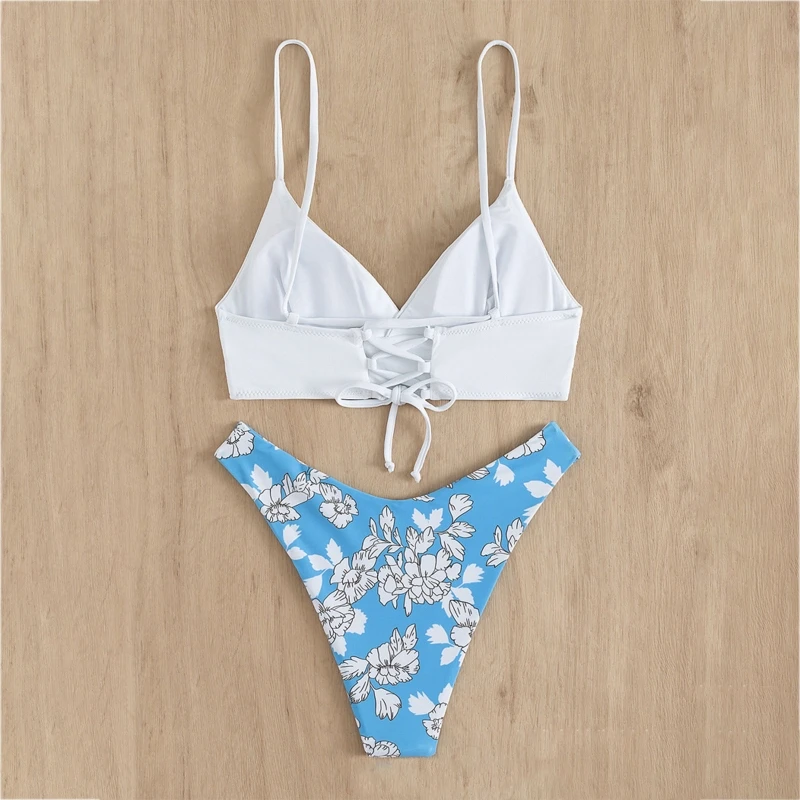 

Womens High Waisted Floral Bikini Set High Rise Two Piece Swimsuits Bathing Suits Great Performance Drop Shipping