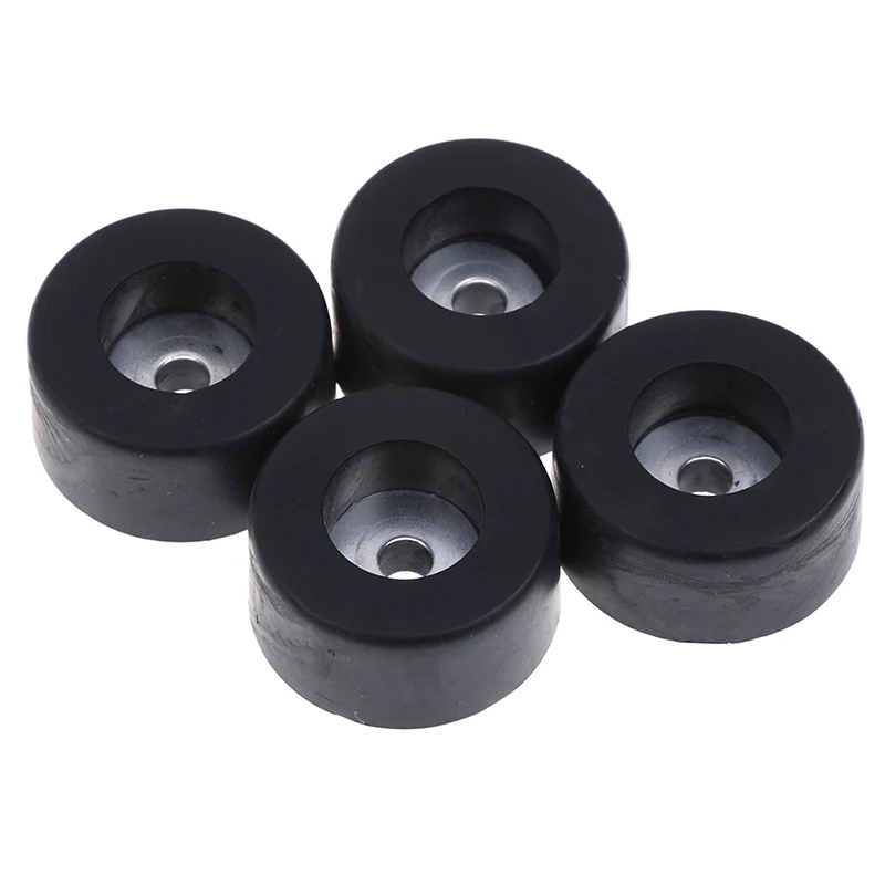 

4Pcs Round With Iron Sheet Speaker Shockproof Feet Pad Cushion Rubber Feet Damper Pad Base 38mm X 19mm High stability Footrest