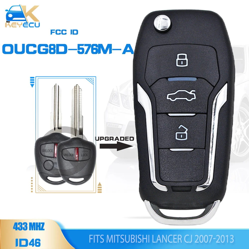 

Флип-накопитель KEYECU для Mitsubishi ASX, 433 МГц, с интерфейсом ID46