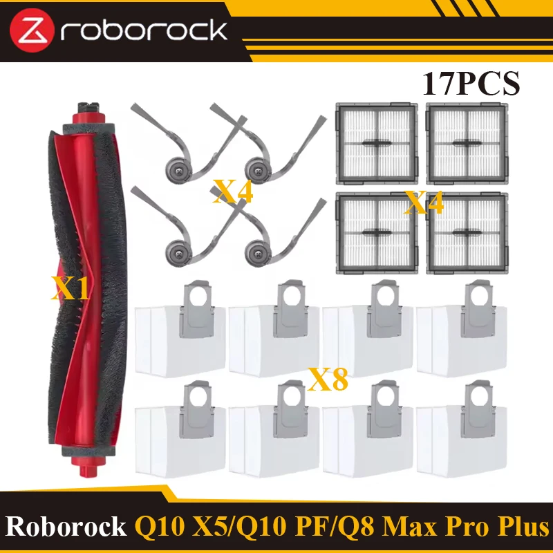 

Roborock Q10 X5 / Q10 PF / Q10P / Q8+ / Q8 Max Pro Plus Запасные части Аксессуары Основная боковая щетка Hepa-фильтр Мешок для пыли