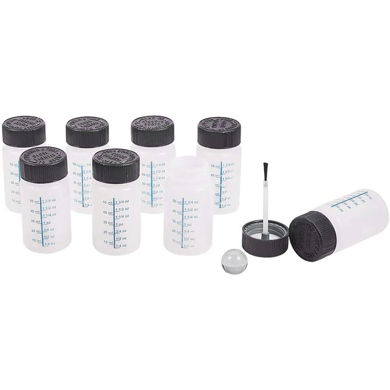 

Paint Press Up Bottles With Brush And Mixing Ball, 8 Pcs 60 Ml Pressup Paint Applicator Bottle For Car