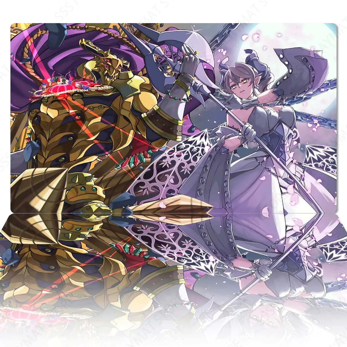 

YuGiOh Labrynth Mat Eldlich The Golden Lord Board Game Mat TCG CCG Trading Card Game Playmat Custom Mouse Pad Rubber Zones & Bag