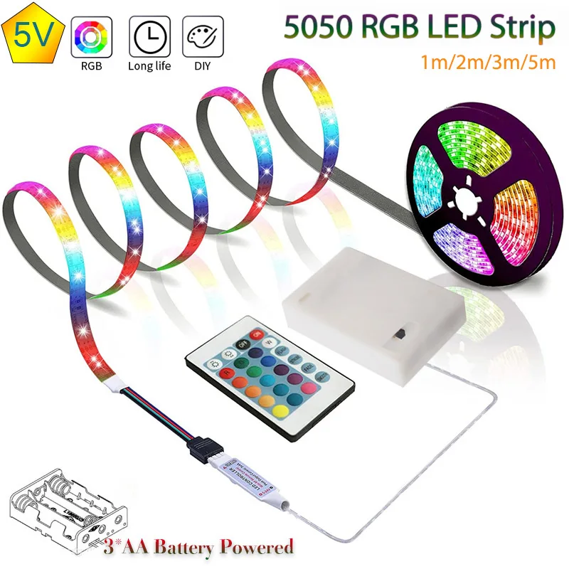 

RGB Светодиодная лента MUFAVA 5050 3AA батарея
