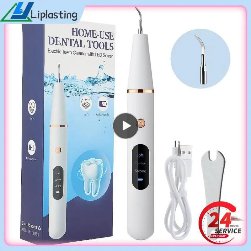 

1SET New Ultrasonic Electric Tooth Cleaner Portable To Remove Calculus Tartar Two-in-one Tooth Cleaner Oral Irrigator Hygiene