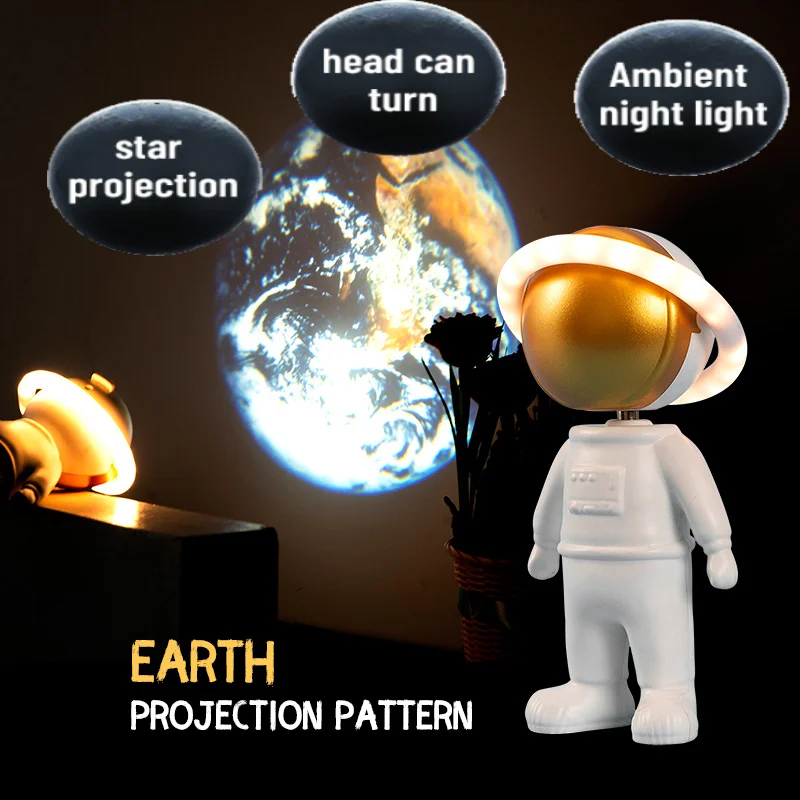 

Novelty Astronaut Night Light LED Galaxy Starry Star Projector Lamp Kids Bedroom Home Decorative Children's Lighting Gifts 2022