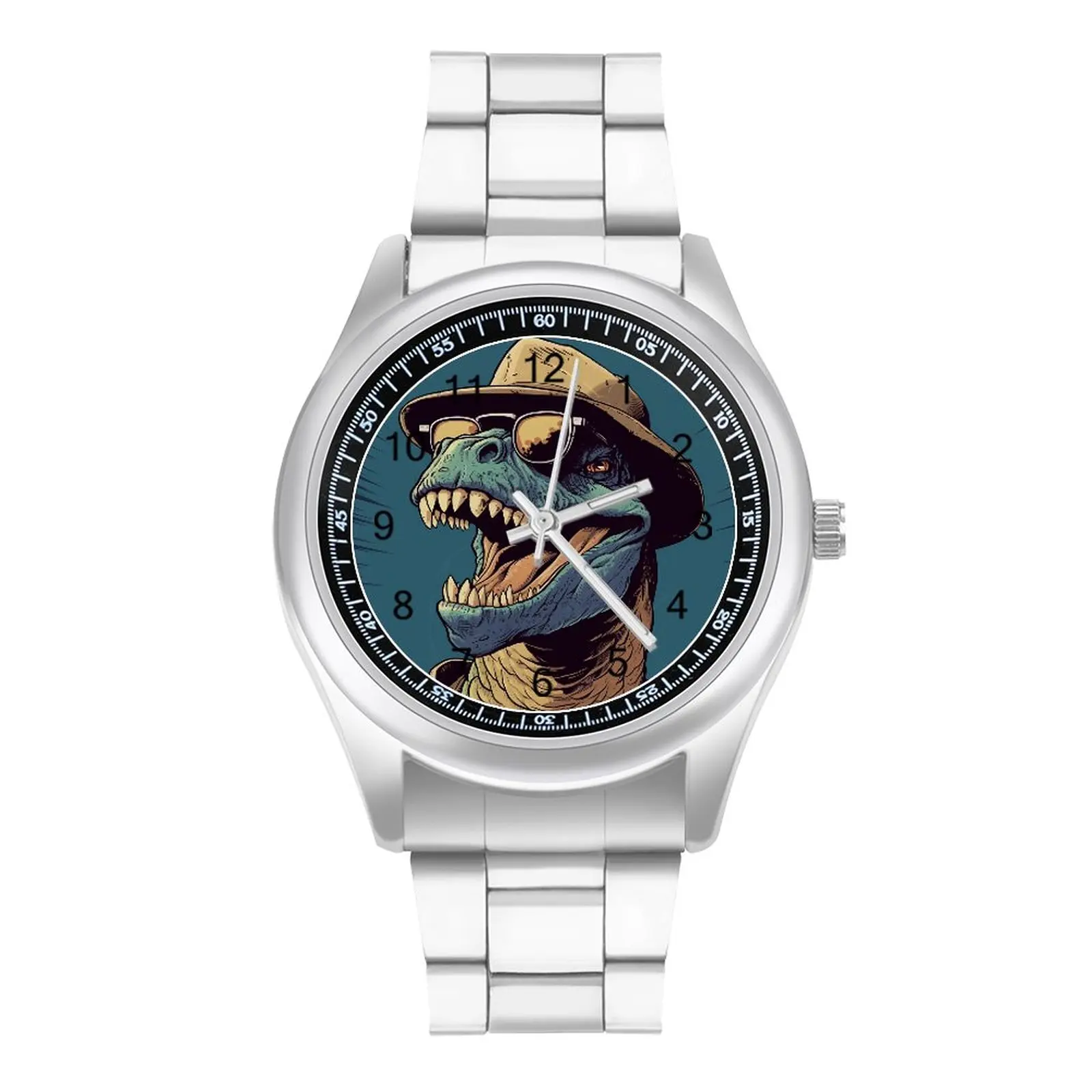 

Dinosaur Quartz Watch Sunglasses Laughing Photo Creative Wrist Watches Stainless High Class Sport Woman Wristwatch