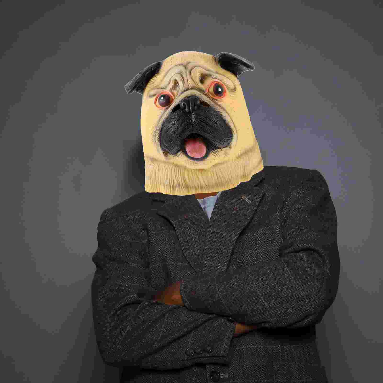 Хэллоуин искусственные маски наряд реквизит для косплея голова животного собака