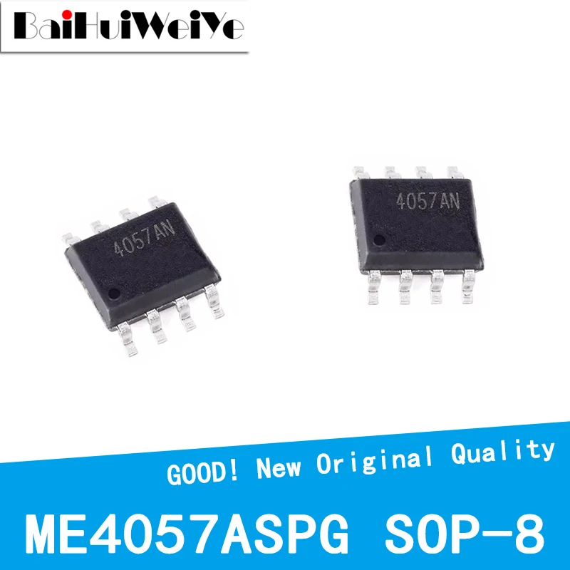 

10Pcs/Lot ME4057ASPG ME4057ASPG-N 4057AN Withstand Voltage 9V Lithium Battery Charging SMD SOP-8 New Good Quality Chipset