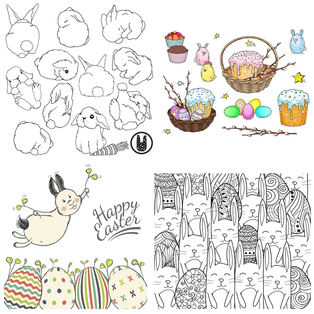 

Easter Blessing/Rabbit Clear Rubber Stamps For DIY Scrapbooking Decorative Card Making Crafts Fun Decoration Supplies
