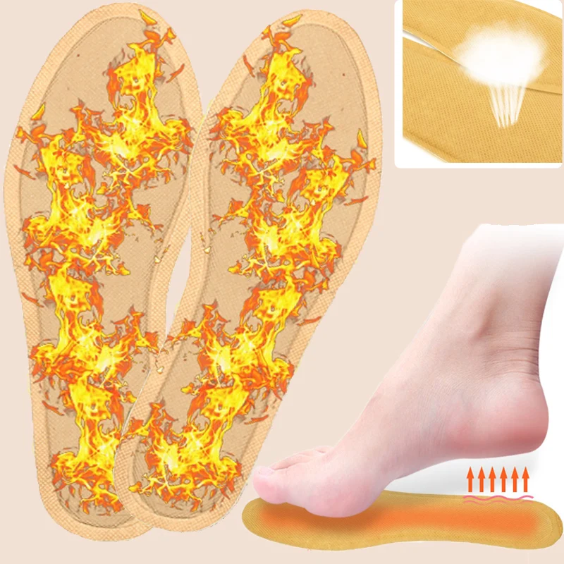 

1 пара зимние Самонагревающиеся стельки, зимняя обувь для ног, кемпинга, пешего туризма, Одноразовые Дышащие Подогреватели для ног 12 часов д...