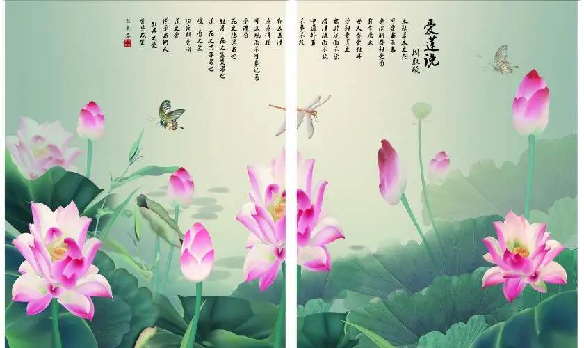 AS3003 Китайский Стиль Лотос Печать Искусство Холст плакат для гостиной Декор домашняя Настенная картина