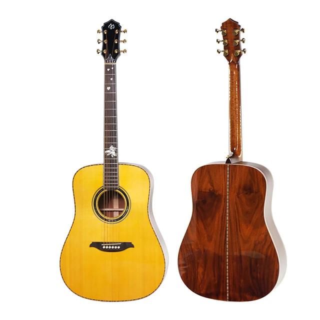 

High Configuration Guitar Rosewood Fingerboard Shell Inlay Folk Wooden Guitars