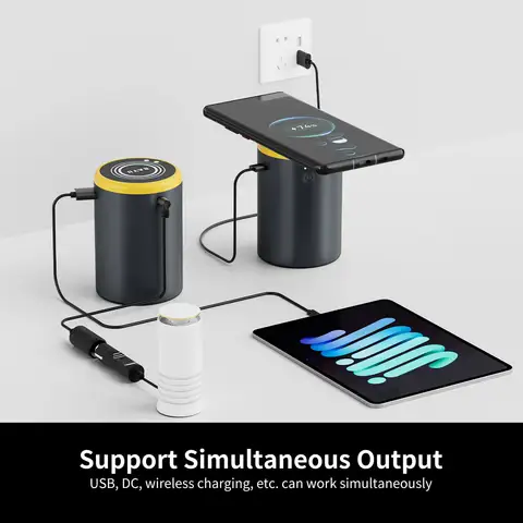Power Bank BAYU 15000 мАч, беспроводное портативное зарядное устройство для телефона мощностью 15 Вт, аккумулятор для быстрой зарядки 22,5 Вт, 1 USB-C 2 USB-A для всех телефонов