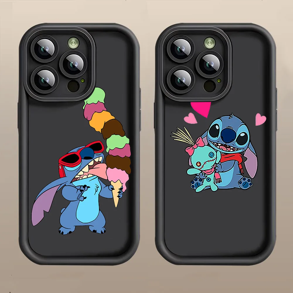 Фото Черный чехол Y-16 Stitch and Lilo для OPPO A73 A76 A16 A16K A17 A17K A58 A60 A77 A77S A98 Reno 8 8T 10 Find X3 Pro Plus 5G №3