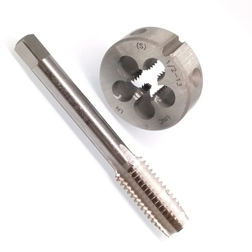 

2 шт. HSS 1/2-13 UNC Tap & Die Левая рука 87,1 мм Tap 37,7 мм пресс-форма для металлообработки болты гайки удаление ремонт ручные инструменты