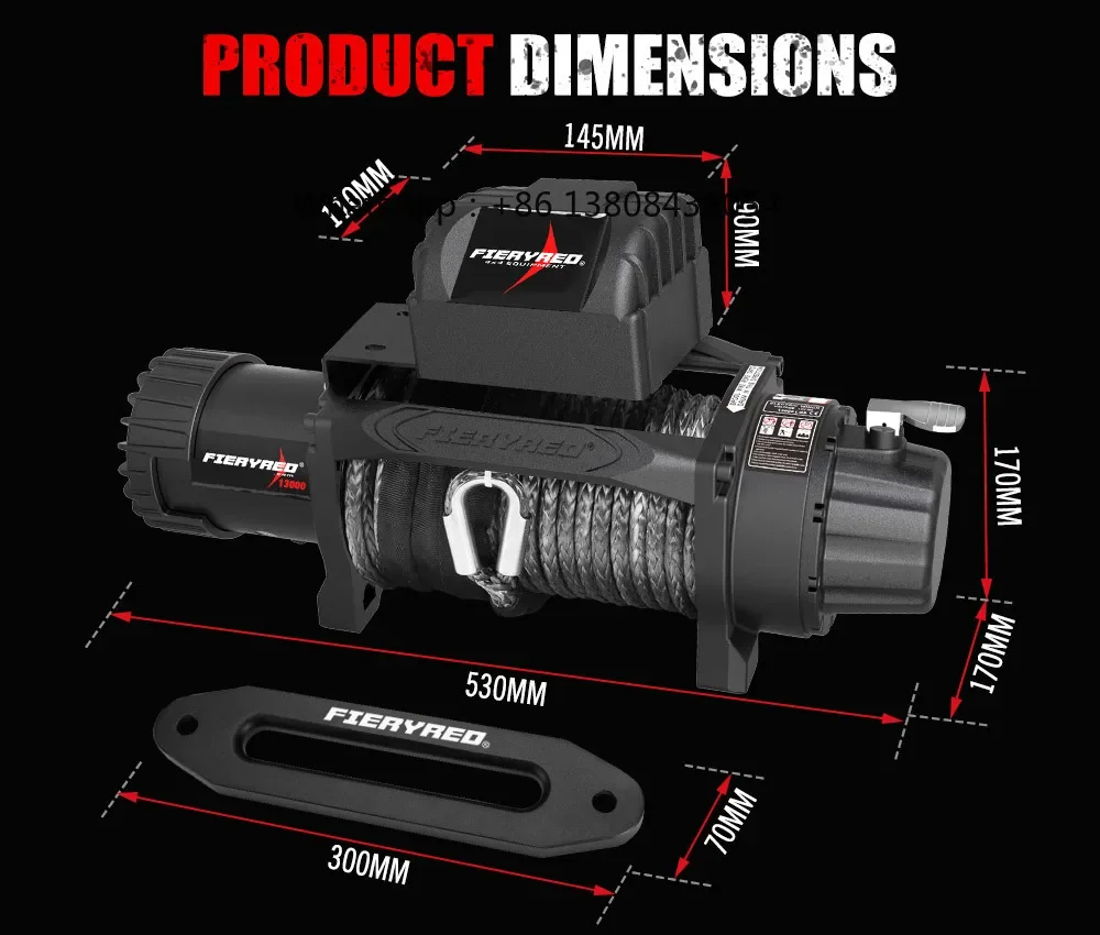 12 В 13000 фунтов/5909 кг IP67 водонепроницаемый автомобиль 4x4 внедорожник
