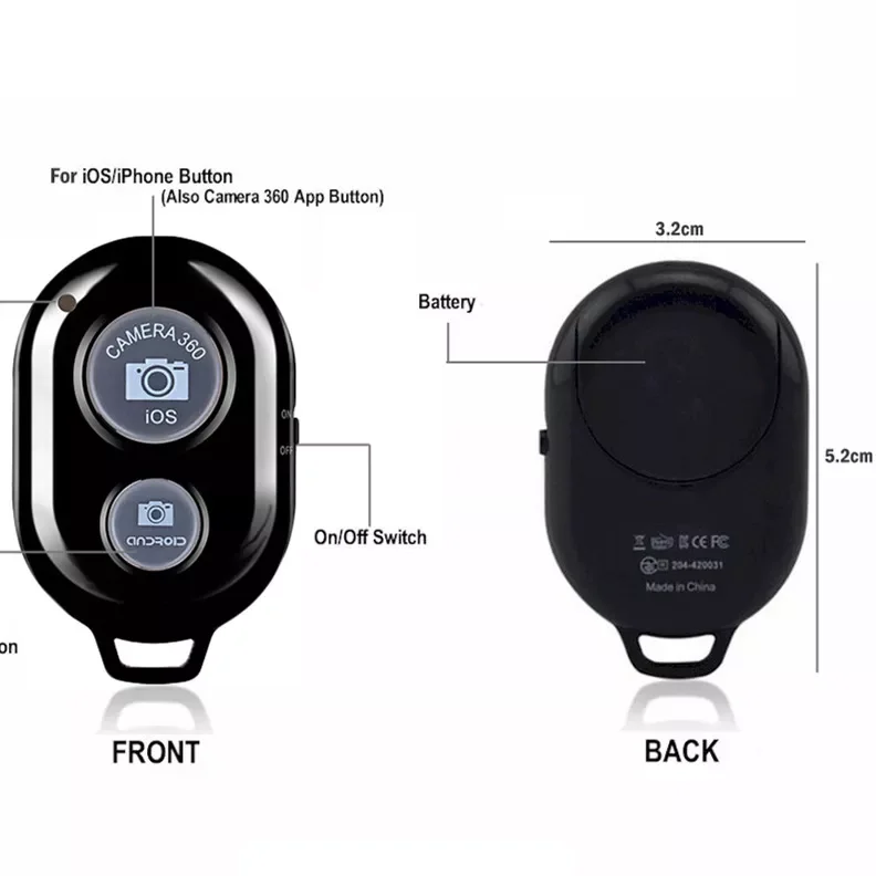 

Wireless Remote shutter Camera Phone Monopod Selfie Stick Shutter Self-timer Timer Remote Control for IOS Android