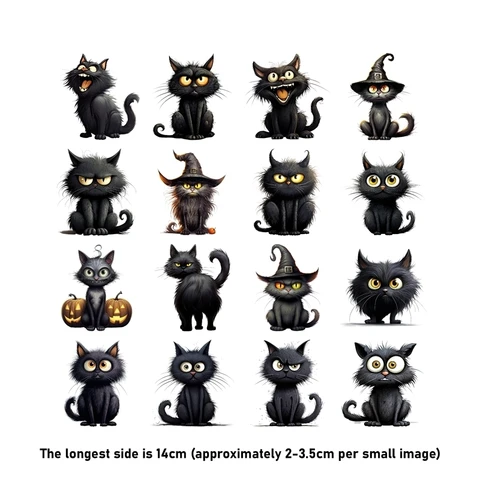 Виниловые наклейки для футболок Black Cat Sloth