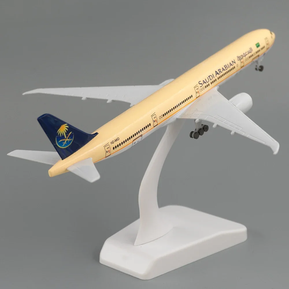 19 см самолет Boeing 777 Саудовская Аравия Airlines из сплава B777 с моделью колеса игрушки