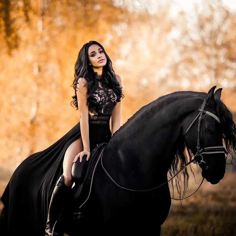 

Sexy Perspective Lace Bare Back High Slit Dress Evening Dress