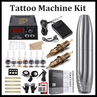 tattoo kits tattoo machine set complete beginner tattoo pen machine kit needle tattoo pigments for permanent makeup accessories