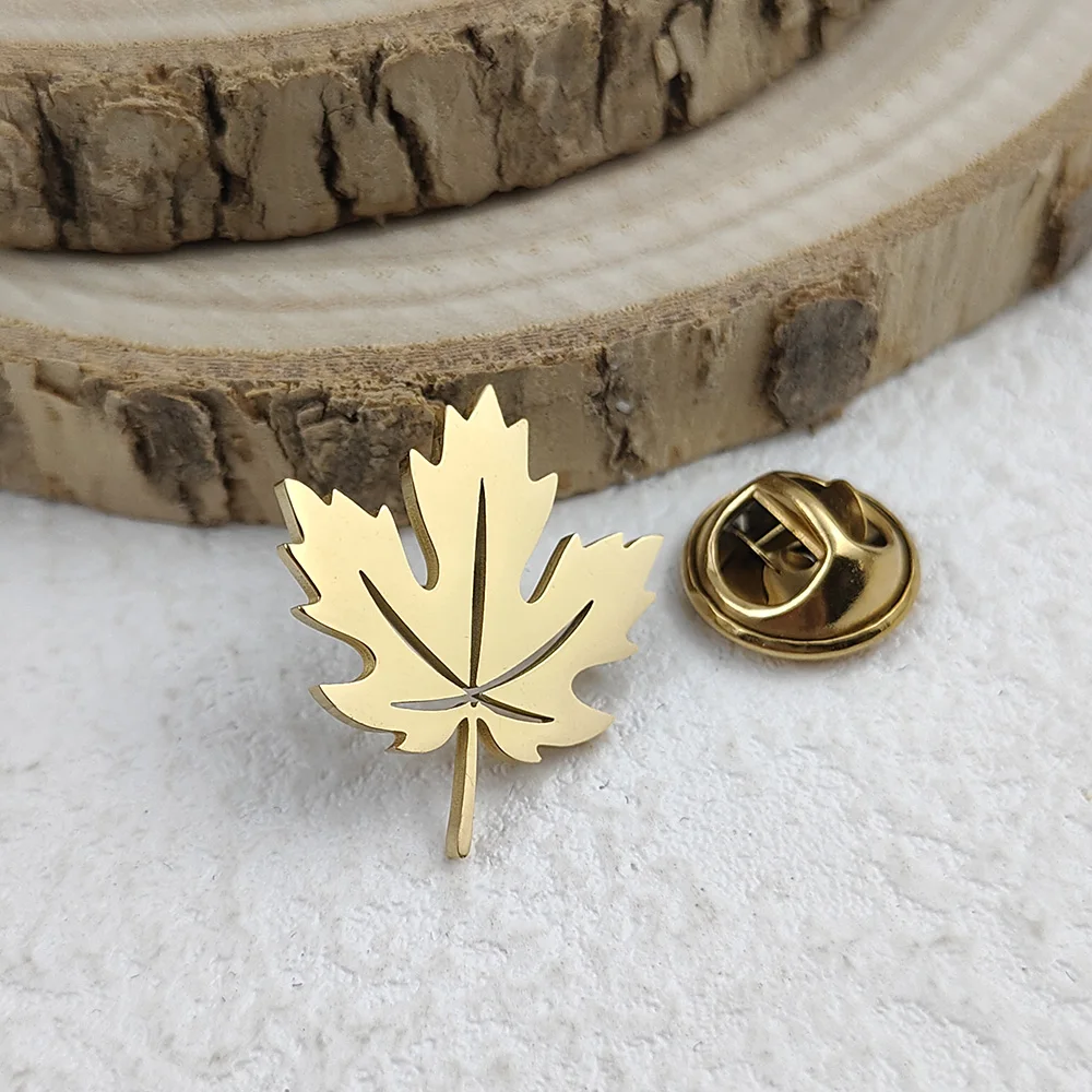 Золотая позолоченная брошь из нержавеющей стали