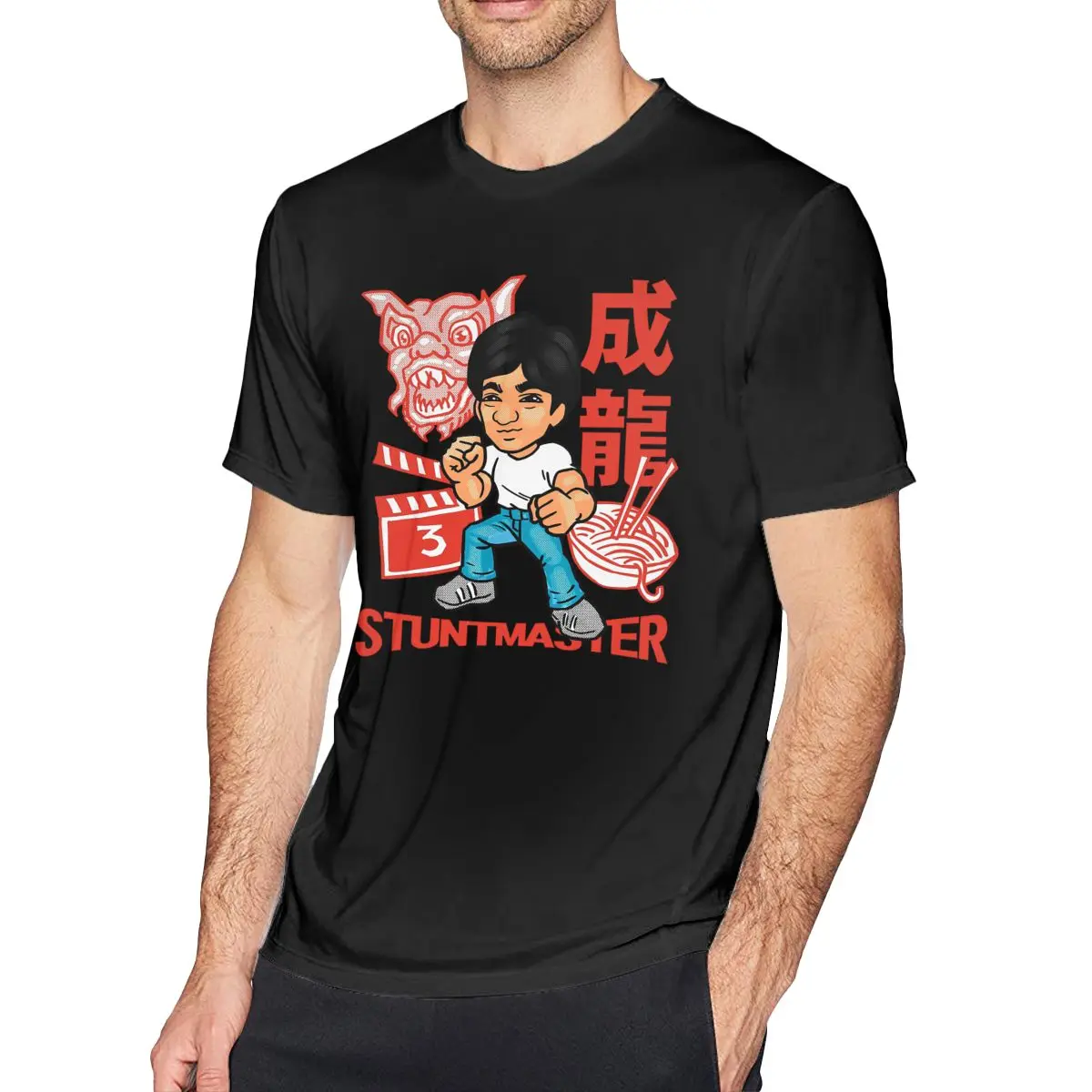 

The Stuntmaster T Shirts Men's 100% Cotton Casual T-Shirt Round Collar Tee Shirt Short Sleeve Clothes 4XL 5XL