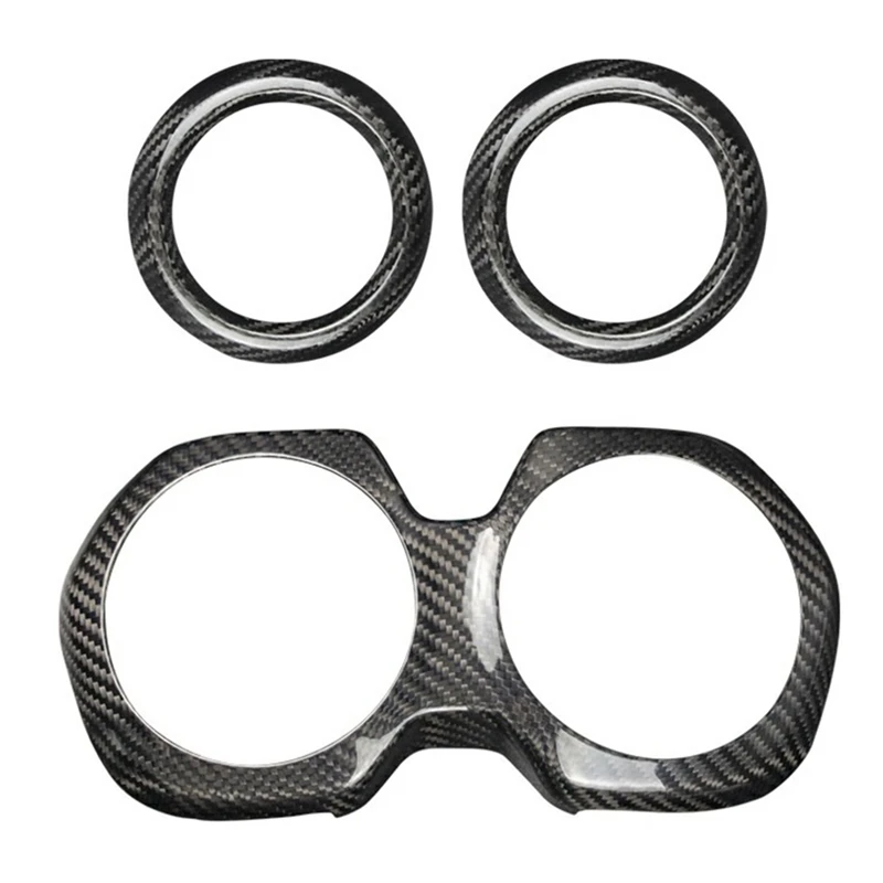 

Carbon Fiber Car Center Air Vent Outlet Cover Trim Sticker Outer Frame for Chevrolet Camaro 2016-2020