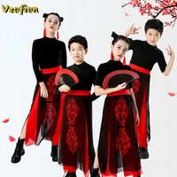 classical childrens chinese style yangko performance clothing girls national dance costumes traditional hanfu oriental dress