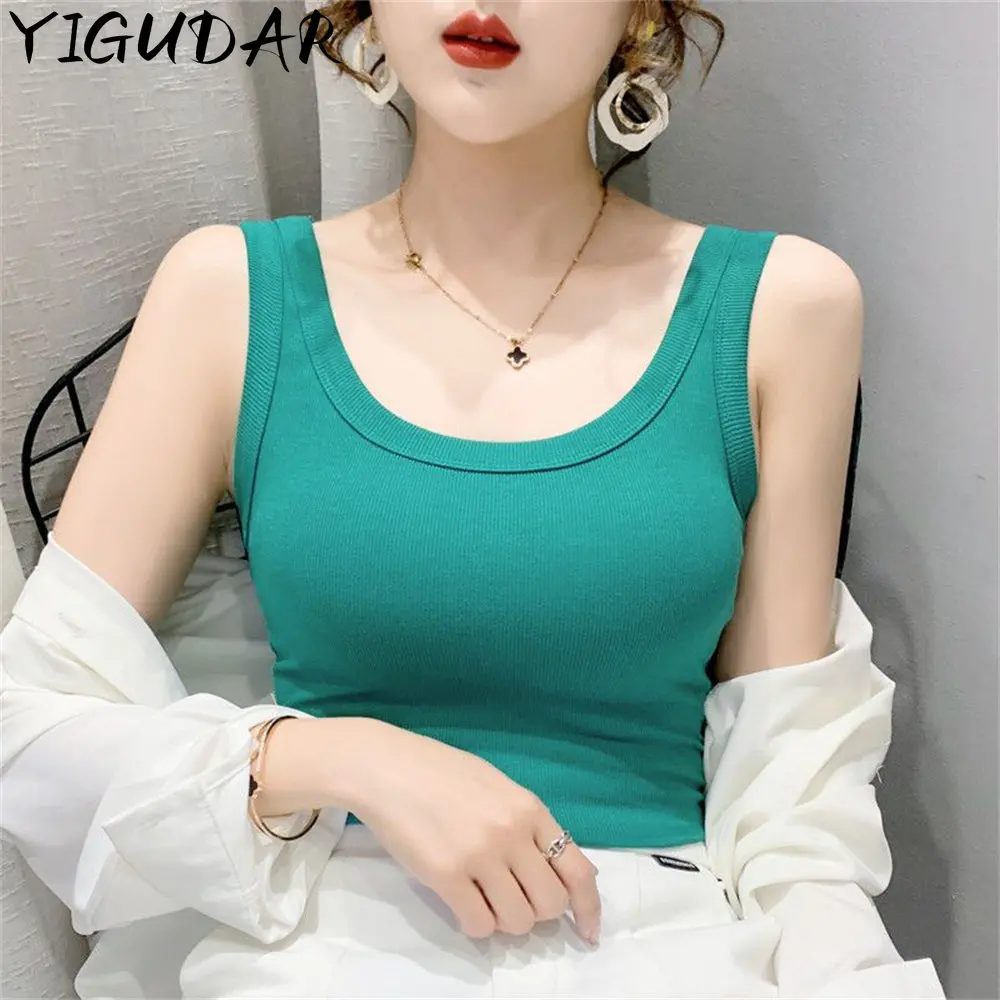 

Майка женская трикотажная без рукавов, пикантная майка с открытой спиной, повседневный однотонный базовый топ, Y2k, на лето