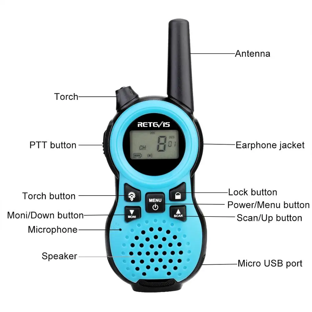 retevis rt638 walkie talkie children 2pcs pmr usb charge flashlight childrens toy radio birthday christmas gifts for boys girls free global shipping