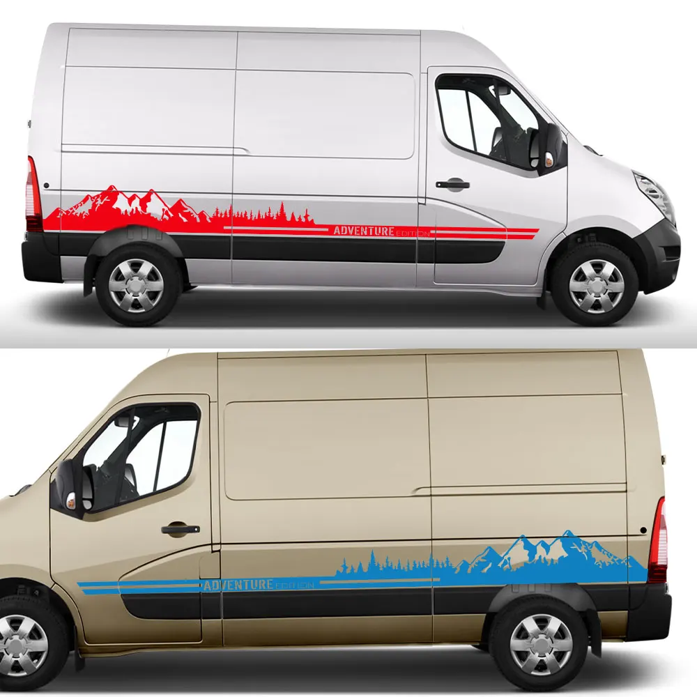 2 шт. автомобильные наклейки для Renault Master 3 4 NIssan NV400 Interstar Opel Vauxhall Movano