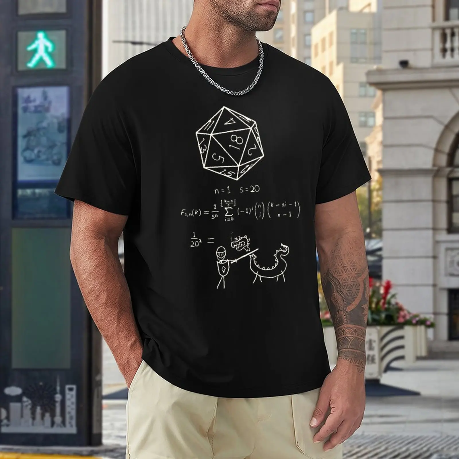 

Vintage The Science of 20 Sided Dice. Classic Tees top Quality Activity Competition Eur Size