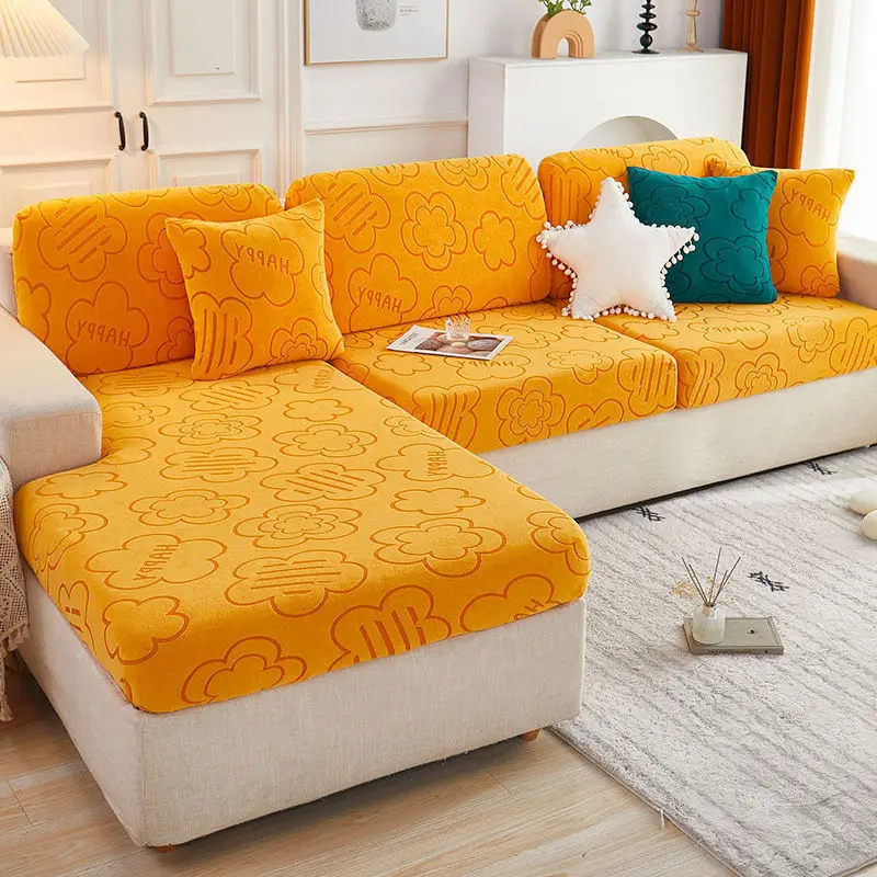 

2023Jacquard velvet sofa cover thickened simple modern elastic sofa cover combination sofa cushion