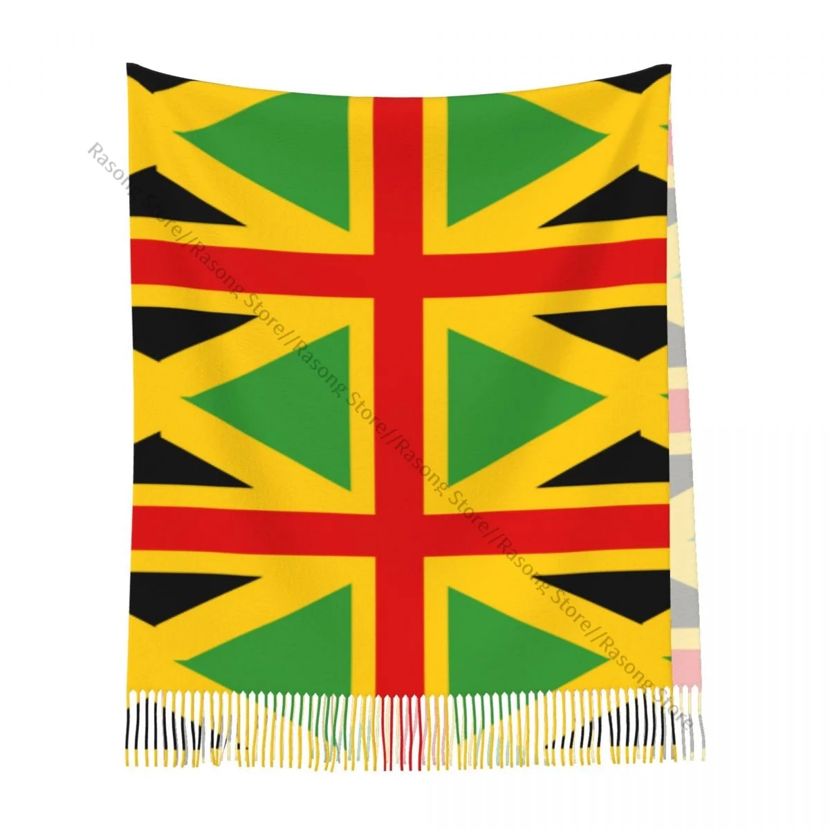 Осенне-зимние теплые шарфы с английским флагом Ямайки модная шаль кисточками