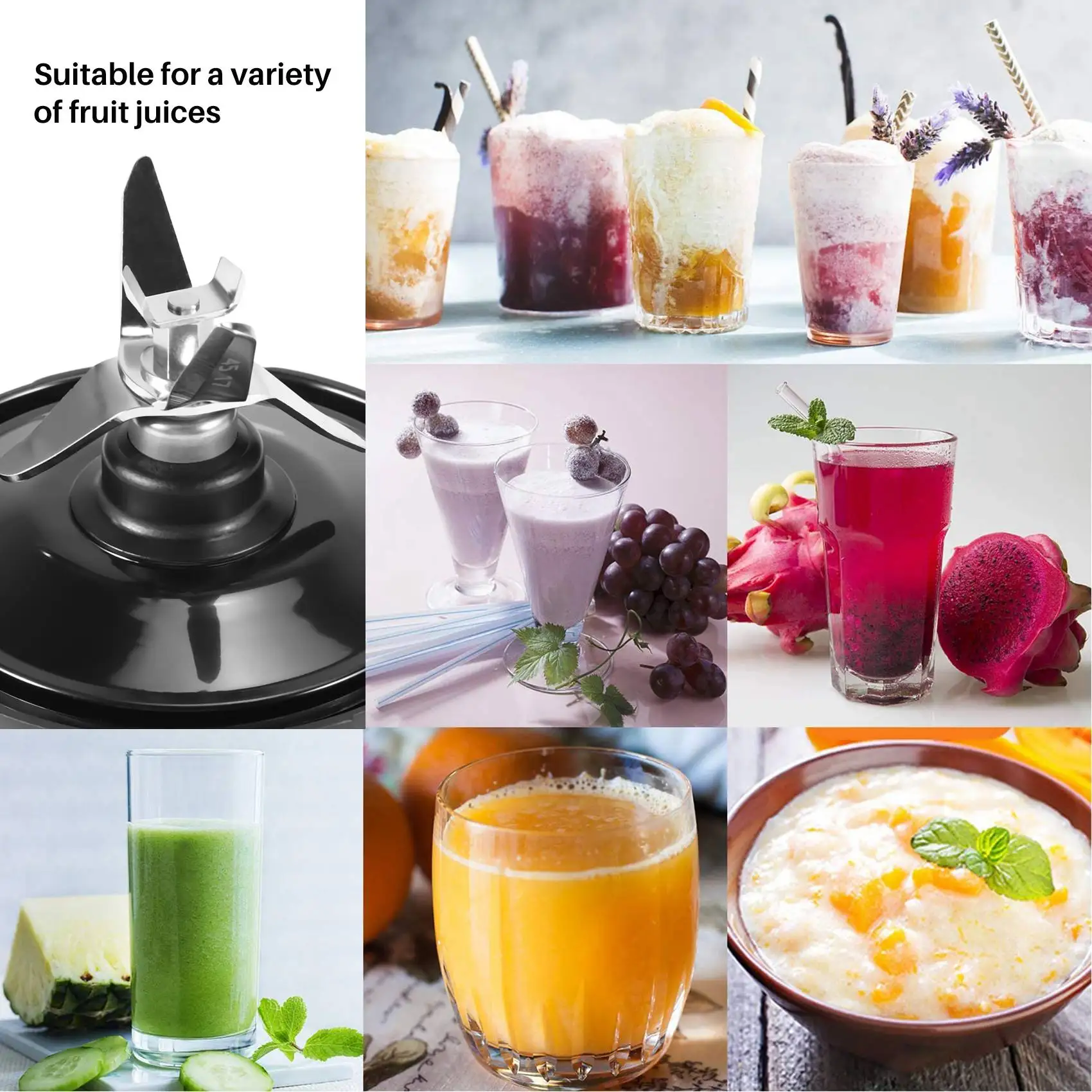 7 лезвий для извлечения ласт запасная часть Nutri Блендер с ниндзя лезвие Auto IQ BL682 BL480