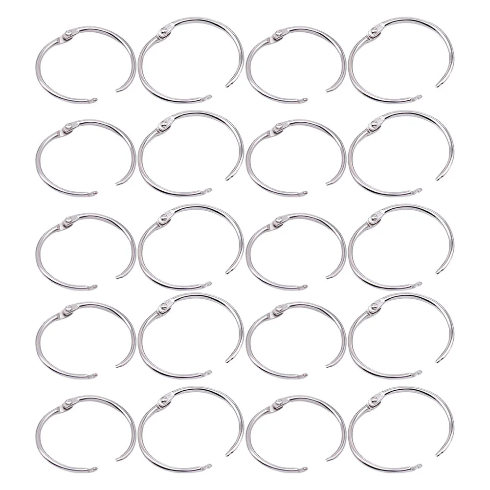 

100 Pcs Office Binders Ring Book Clip Rings Keychain Flash Cards Snap Supplies Iron Metal Small